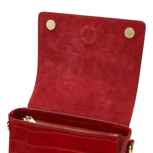 Croque - Croc print leather handbag